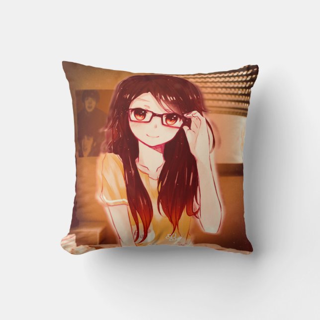 Pillow girl in her casual bedroom (Front)