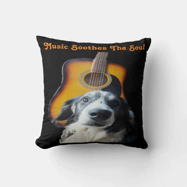 Pillow Guitar Dog (Front)
