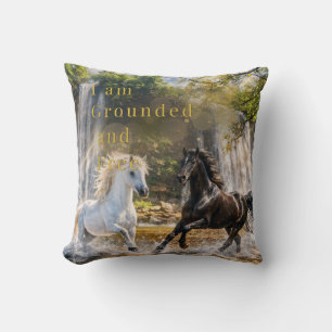 Pillow “I Am Grounded and Free"  horse Art