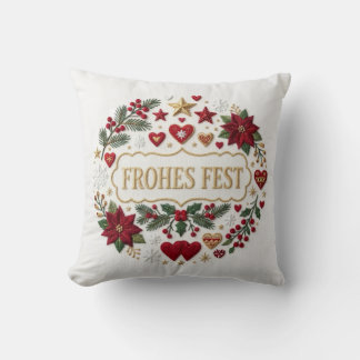 Pillow in embroidery design, Christmas gift