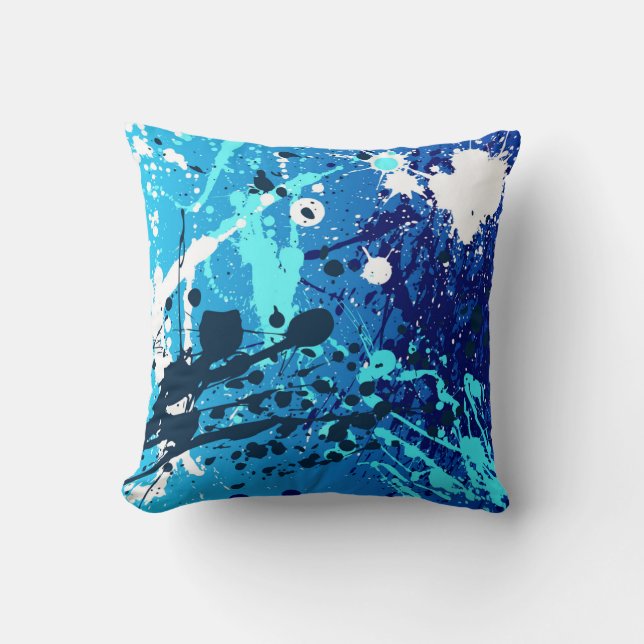Pillow in modern abstract sprayed style (Front)
