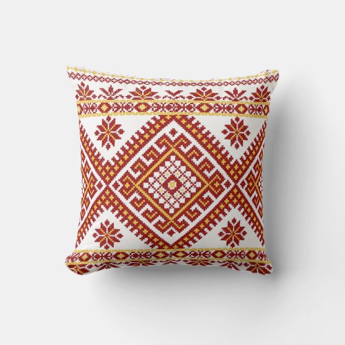 Pillow Large Ukrainian Cross Stitch Print