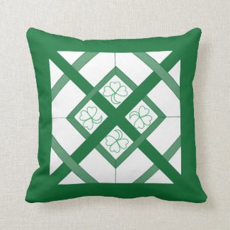 Pillow - Leaded Glass Look Shamrock
