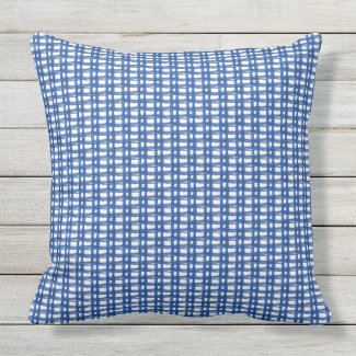 Pillow - Loose Weave Pattern in Dark Blue