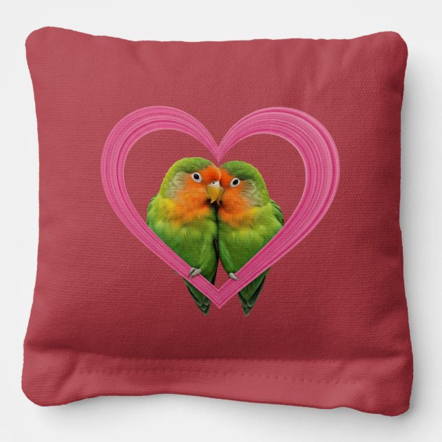 Pillow Love birds Desing Cornhole Bags (Front)
