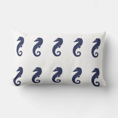 Pillow lumbar _ Sea Horses Navy Blue