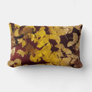 Pillow (Lumbar) with Fall picture of yellow leaves