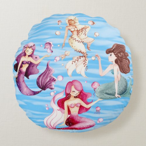 pillow of four mermaids