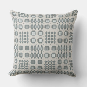 Pillow or Cushion: Welsh Tapestry Pattern, Grey