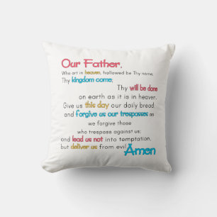 Pillow: Our Father Prayer Pillow for Catholic Kids