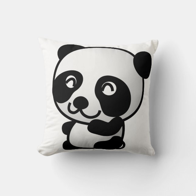 Pillow. Panda. Throw Pillow (Front)