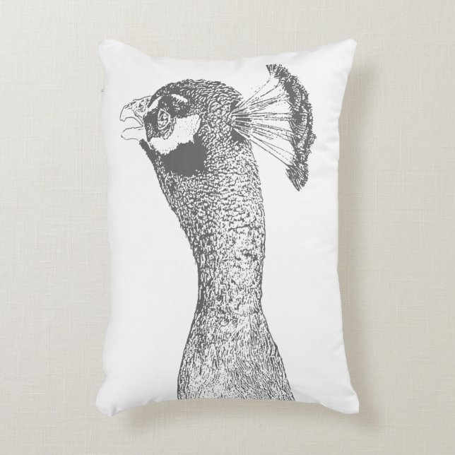 Pillow - Peacock Portrait to Color (Front(Vertical))