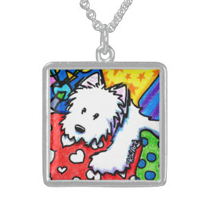 Pillow Pile Westie Necklace