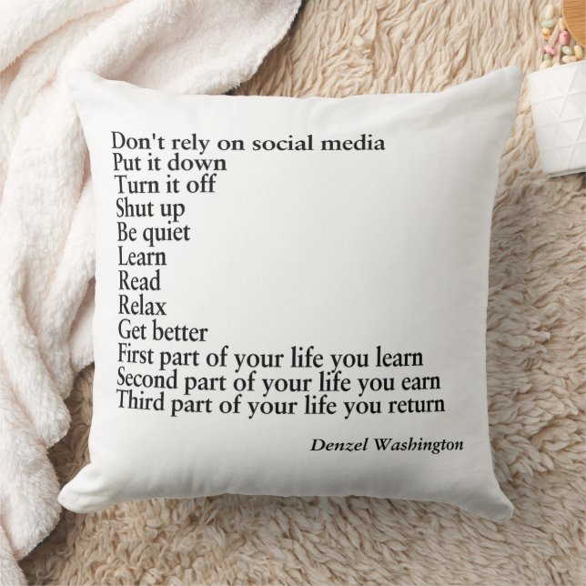 Pillow Quote Gift, Denzel Washington QUOTE (Blanket)