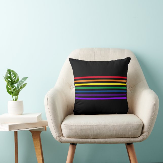 Pillow - Rainbow Colored Bars (Chair)