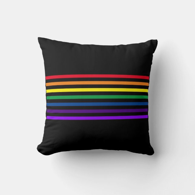 Pillow - Rainbow Colored Bars (Front)