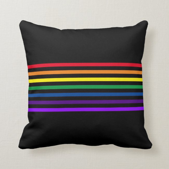 Pillow - Rainbow Colored Bars