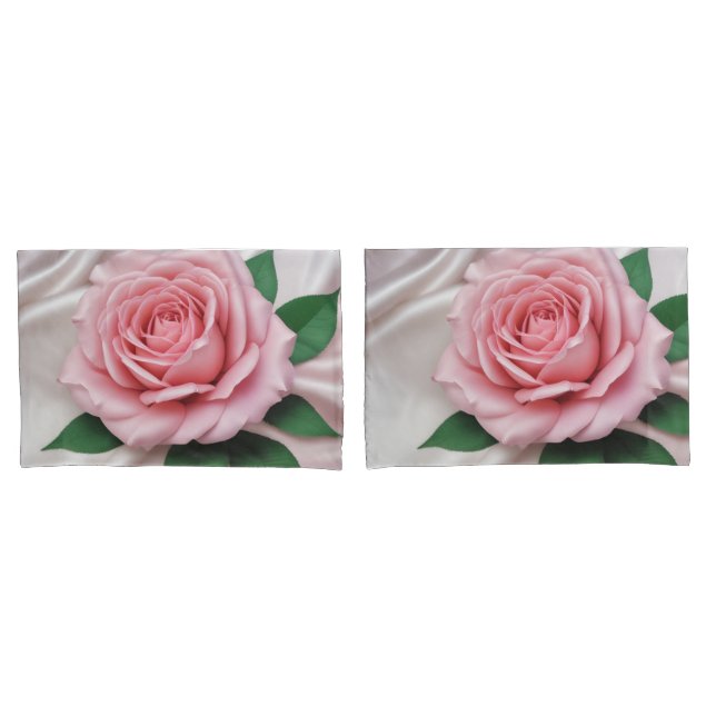 Pillow Rose and Silk Case (Front-Set)