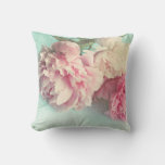 Pillow Shabby Chic Pink Peonies at Zazzle