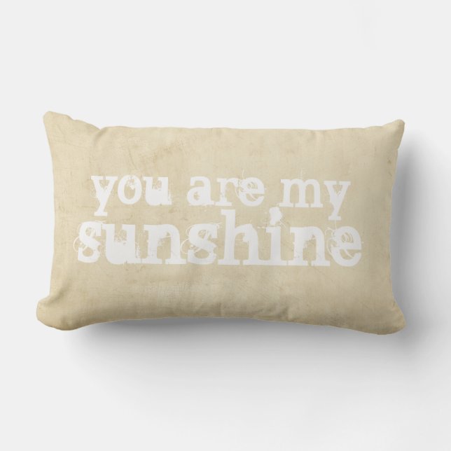 pillow shabby chic you are my sunshine quote (Front)