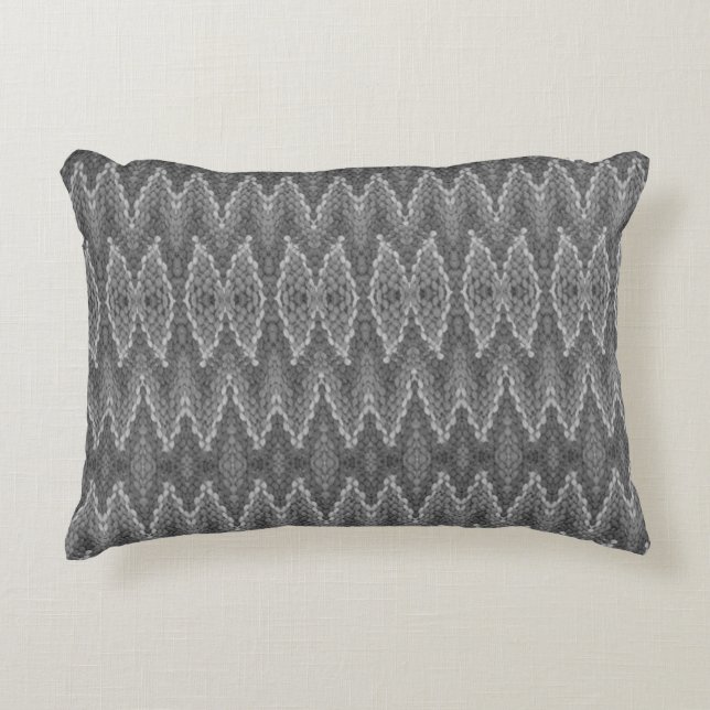 Pillow -  Snakeskin Pattern in Gray (Front)