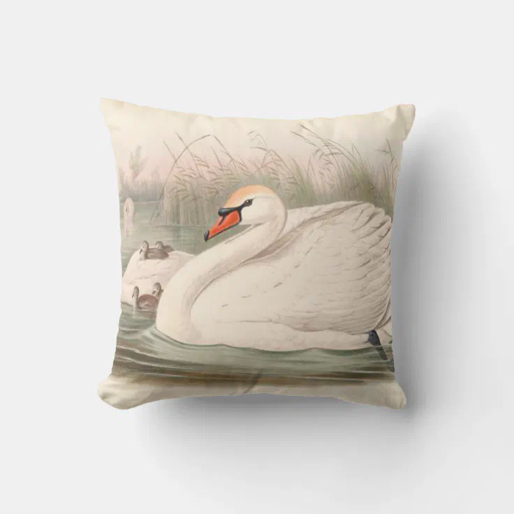 Pillow Swans symbolize love Zazzle