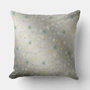 pillow,,template, floral holiday, elegant, ,color, throw pillow