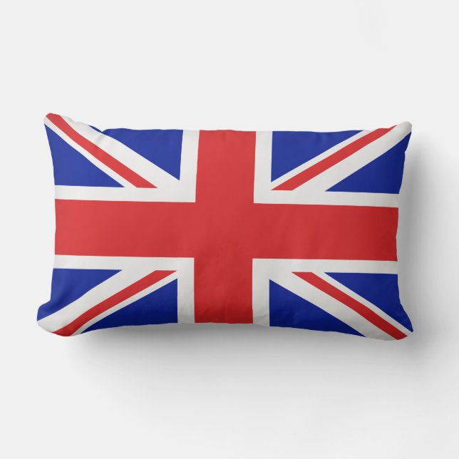 Pillow-Throw Pillow-British Flag Lumbar Pillow (Front)