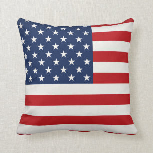 Pillow-Throw Pillow-USA Flag Throw Pillow