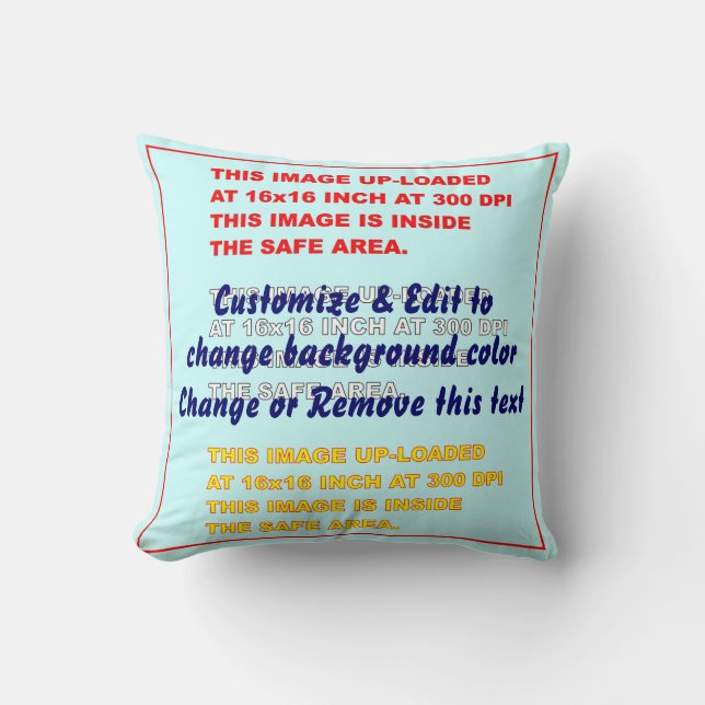 Pillow Throw Polyester 16" x 16" 2 Sides (Front)