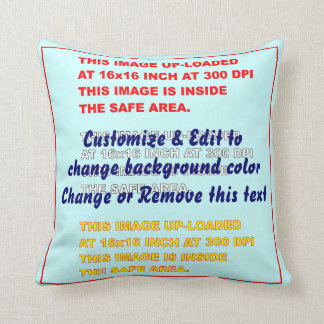 Pillow Throw Polyester 16" x 16" 2 Sides