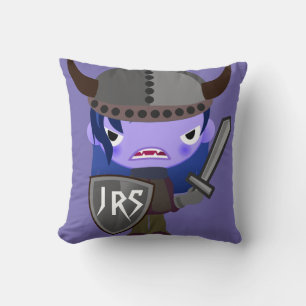 Pillow Vampire Viking Purple Girl Shield Sword