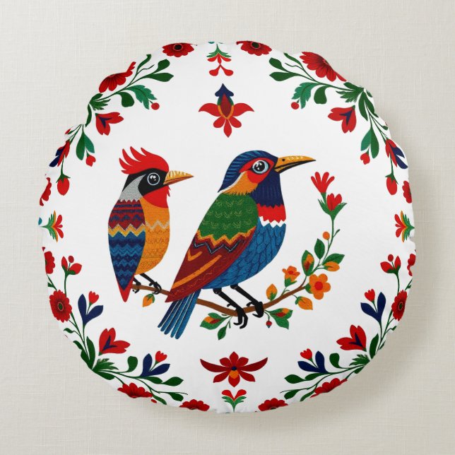 Pillow Vibrant Symmetrical Nature Design (Front)