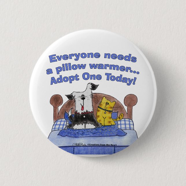 Pillow Warmers Pinback Button (Front)