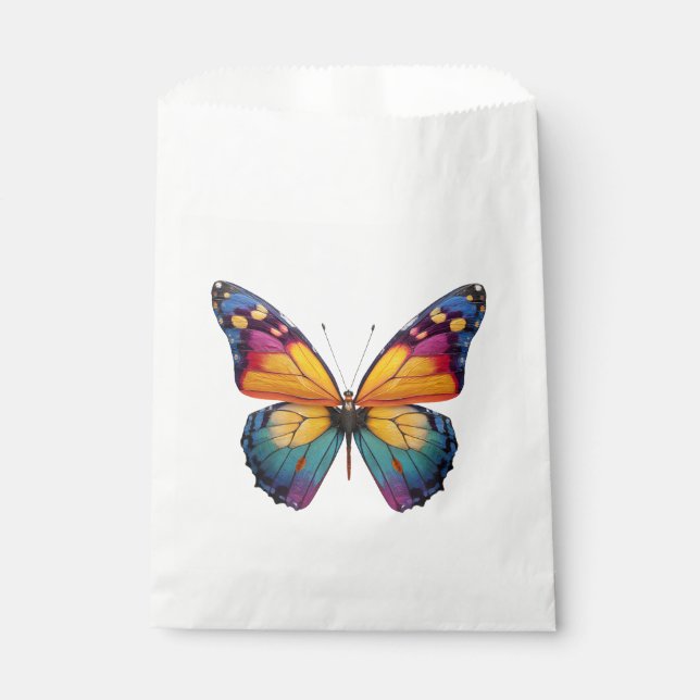Pillow with a colorful Butterfly design. Favor Bag (Front)