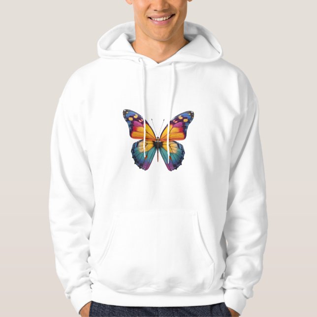 Pillow with a colorful Butterfly design. Hoodie (Front)