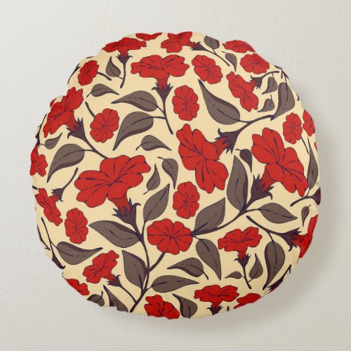 Pillow with a pleasant bright floral print