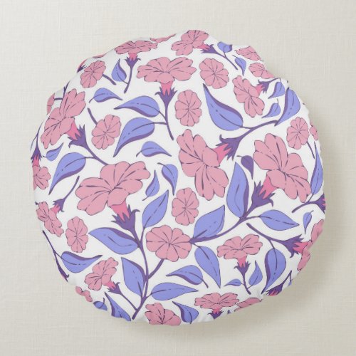 Pillow with a pleasant bright floral print