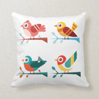 Pillow with bird