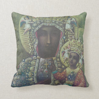 Pillow with Black Madonna and Child