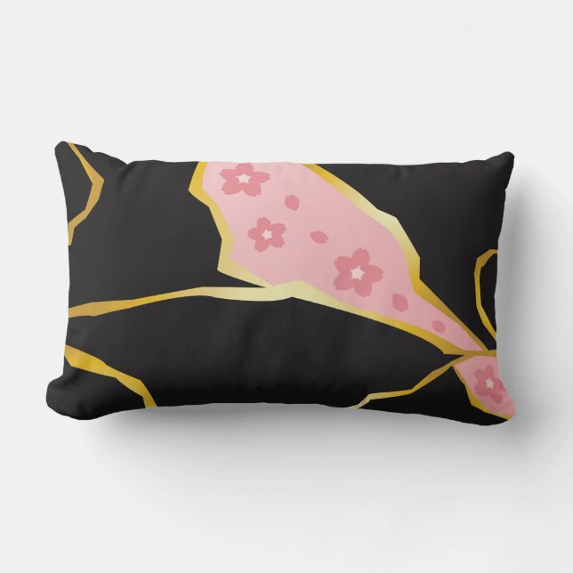 Pillow with Cherry Blossom Kintsugi (Front)