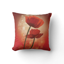 Pillow with China Poppy