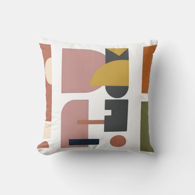 Pillow with Geometric Design (Front)