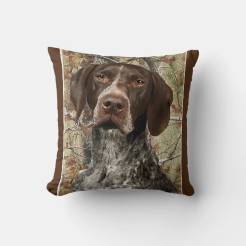 Pillow with German Short Hair Pointer Dog