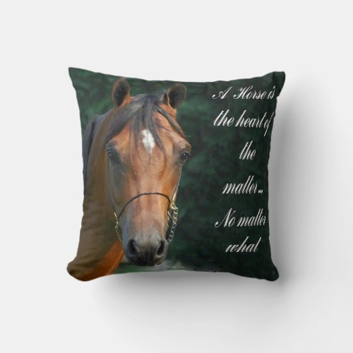 Pillow with Horse Head and  saying