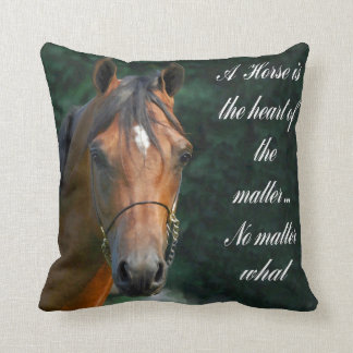 Pillow with Horse Head and  saying