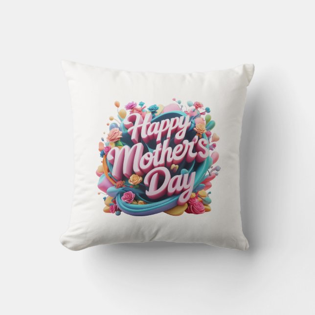 pillow with mother's day theme design (Front)