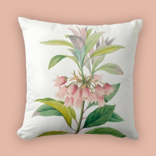 Pillow With Pink And Purple Flowers Design