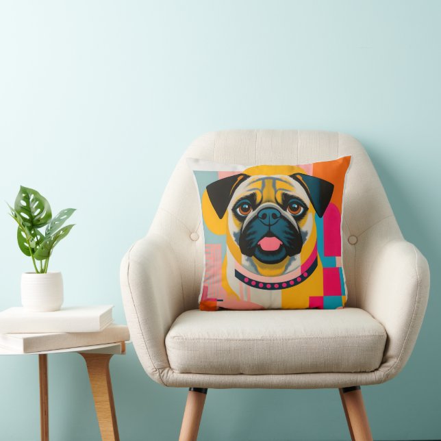 Pillow with pug (Chair)