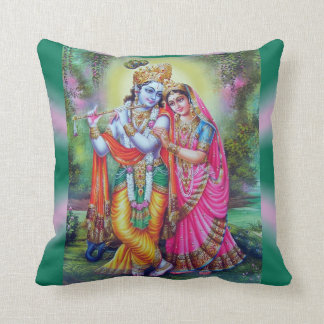 pillow with Radha and Krishna